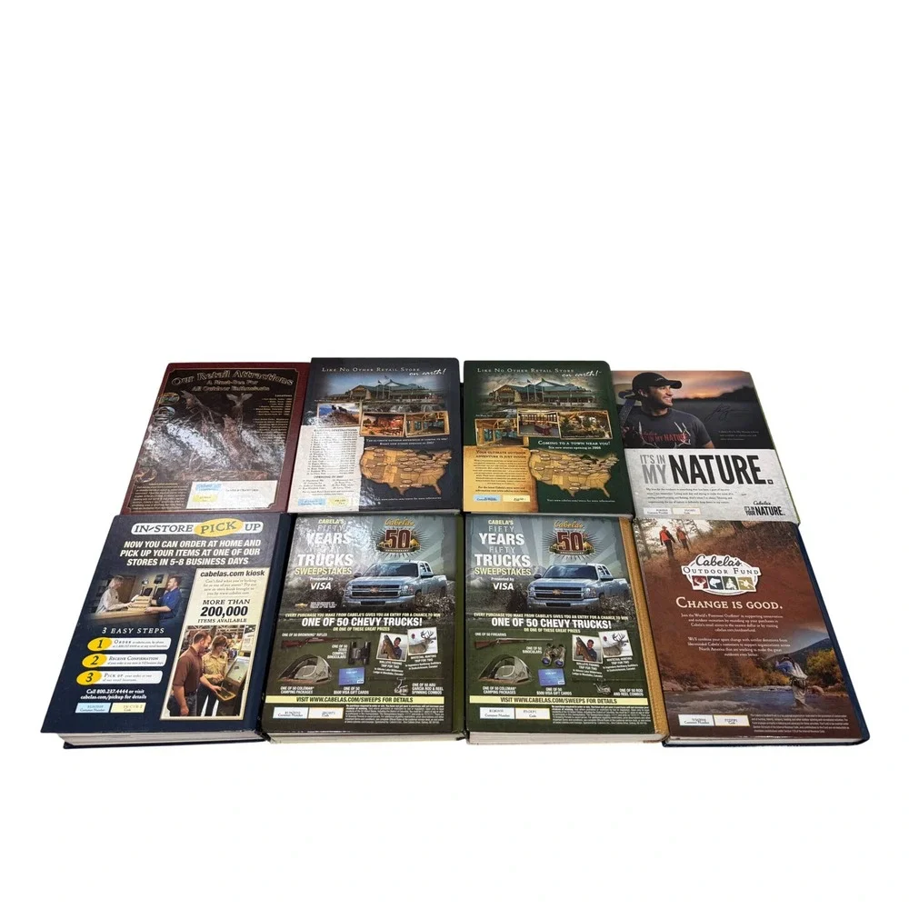 Cabelas Limited Edition Hardcover Catalog Lot 2005-2012 50th Anniversary 8 Books